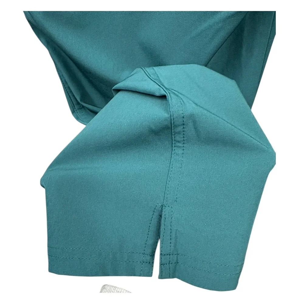 FIGS Technical Yola Teal Green Straight Leg Active Scrub Pants Workwear‎ Cargo M